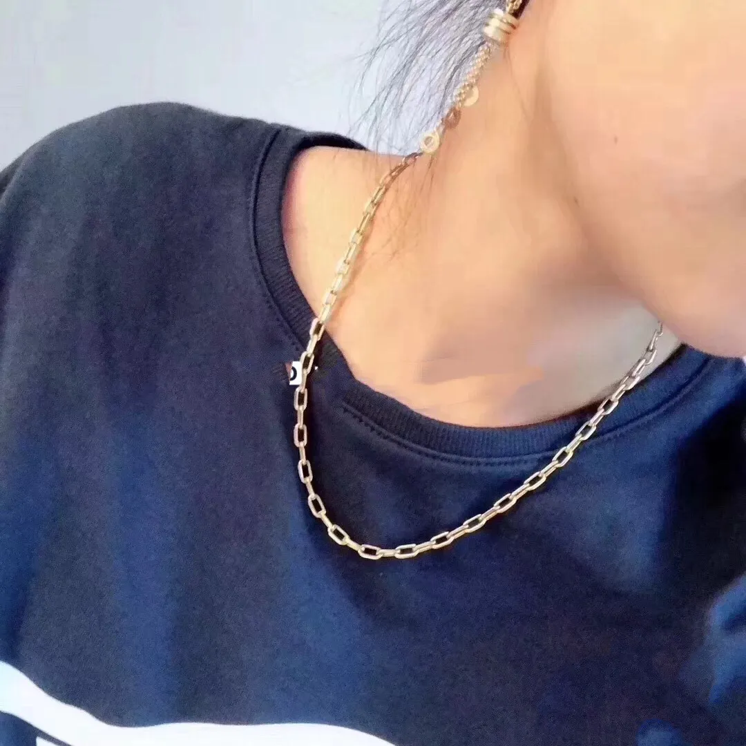 Catene di marca Pure Sterling Sier gioielli per le donne piccola collana con lucchetto carino cerchio festa catena d'oro Steam Punk Hip-_voghion.com
