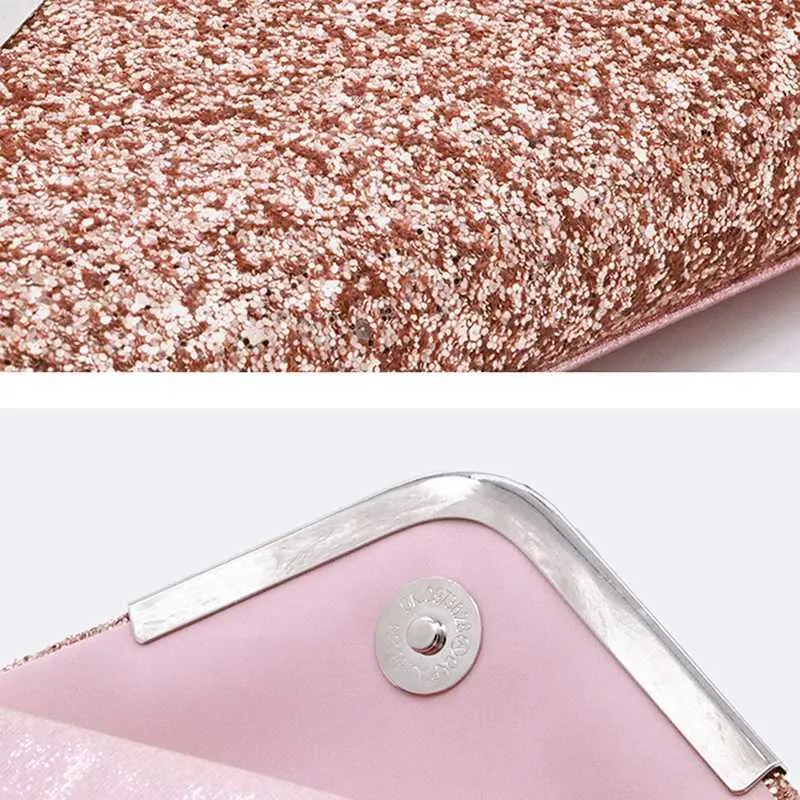 Elegant Women's Clutch Evening Bag With Chain Shoulder Strap_voghion.com