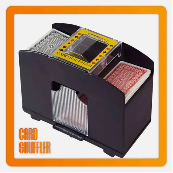 Mescolatore automatico di carte da poker per 4 mazzi, macchina mescolatrice elettrica in stile casinò_voghion.com