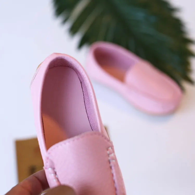 Mocasini sport casual pentru copii, culori bomboane, unisex, băieți și fete, mocasini moi, alunecă-on din piele PU, pentru copii mici, Happysteps, pantofi pentru tineri_voghion.com