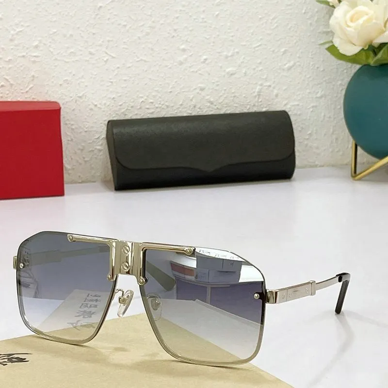 Occhiali da sole vintage di design per uomo e donna, occhiali da sole unisex Carti di alta qualità, montatura marrone, lenti rimovibili_voghion.com