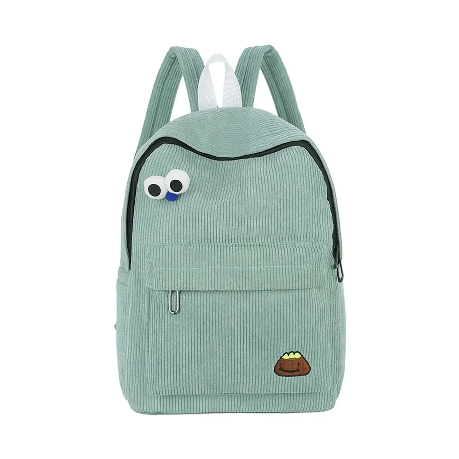 Corduroy Backpack Shoulder Casual Water Resistant Laptop Bag Travel Daypacks For Girls Women Shopping Work Daily Use_voghion.com