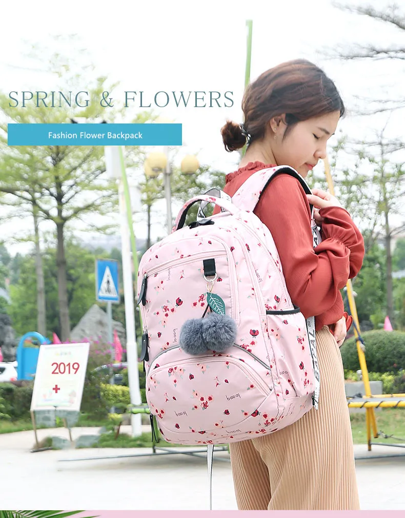 Kids Waterproof For Girls School Bags Children Backpacks Schoolbag Cute Ballon Printing Laptop Backpack_voghion.com