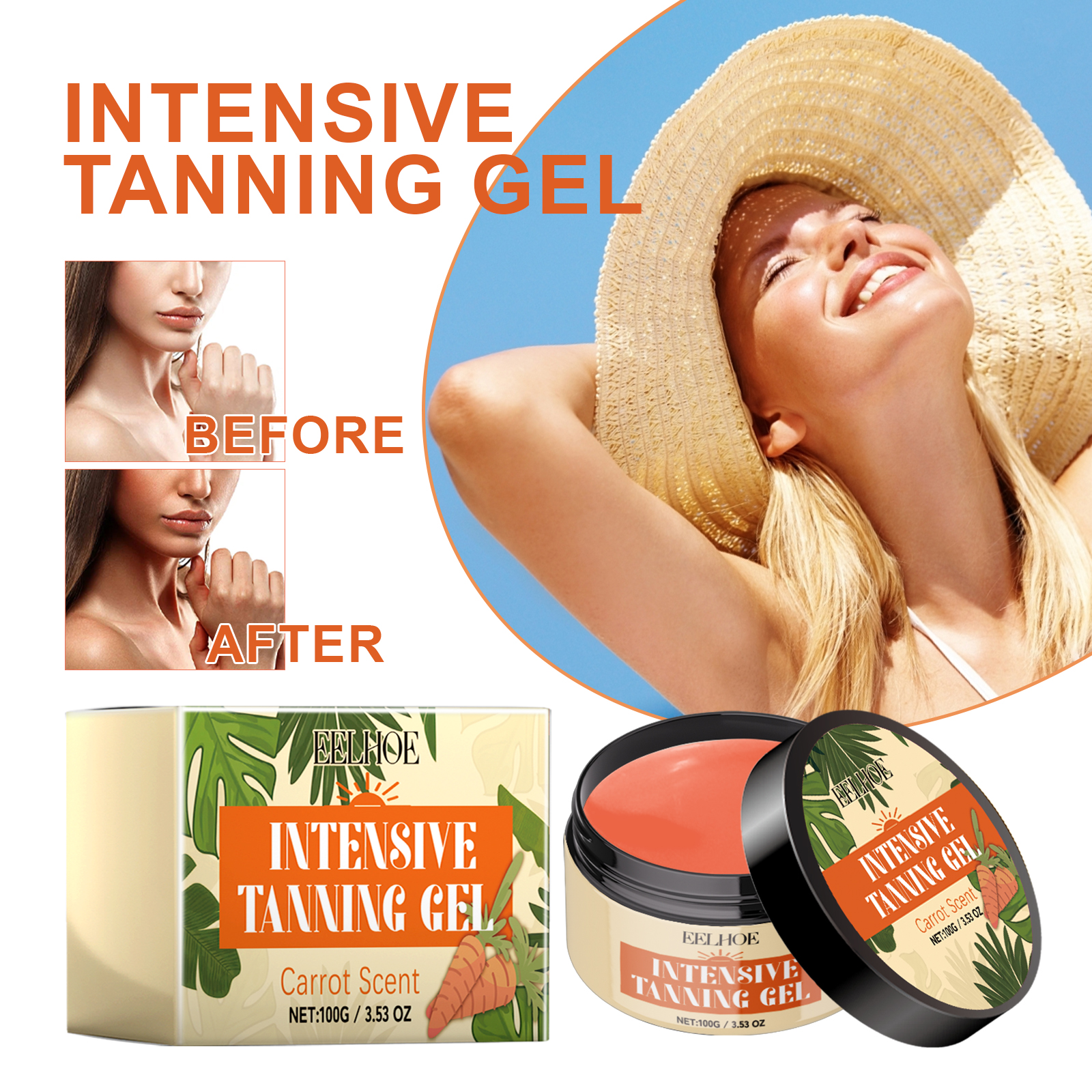 Eelhoe Black Repair Gel, Natural Wheat Skin Care In Summer To Help The Body Black Mild Without Greasy_voghion.com