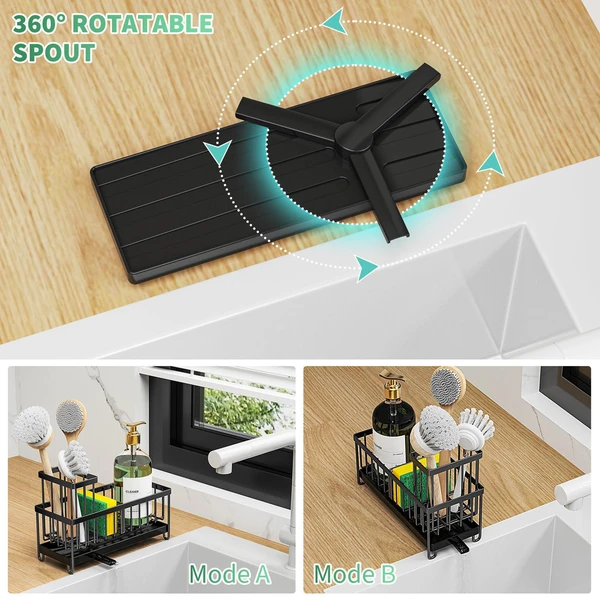 Drip-dry Sponge Holder For Kitchen Cleaning With Drainage System_voghion.com