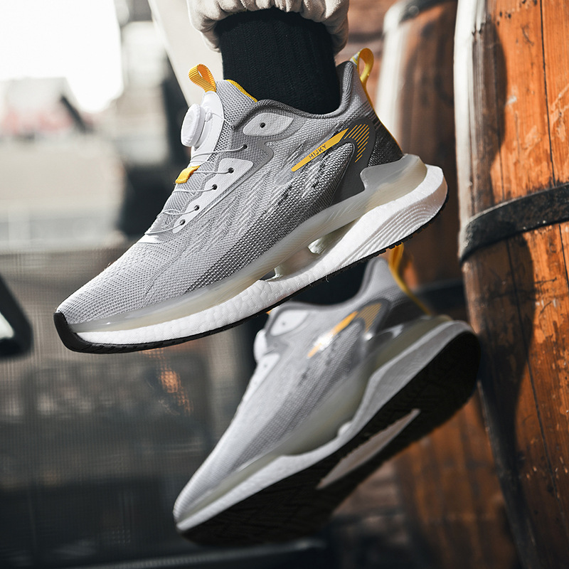 Echt explosiv Sohle Dämpfung Laf Männer Studenten kierperlech Tester Rotéierend Schnalle Sportschuhe, Trendy Fléien Gewieft_voghion.com
