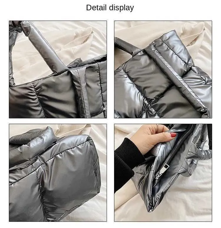 Puffy Tote Bag For Women, Large Capacity Waterproof Shoulder Bag_voghion.com
