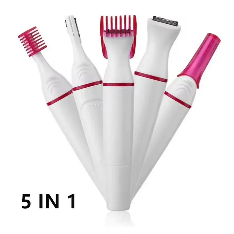 Multifunction 5 In 1 Electric Epilator Spiliter Trimmer Tools Women Hair Remover Shaver Razor For Eyebrow Underarm_voghion.com