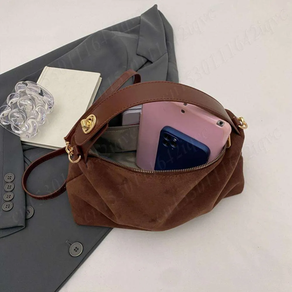 Borsa a tracolla in pelle scamosciata da donna, tracolla regolabile, hobo con tasca interna, pochette, borsa a mano con cerniera_voghion.com