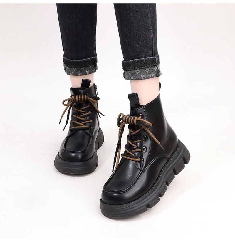 Big cotton shoes integrated fur leather, wool snow for women in autumn winter, new style with plush and thickened Martin_voghion.com