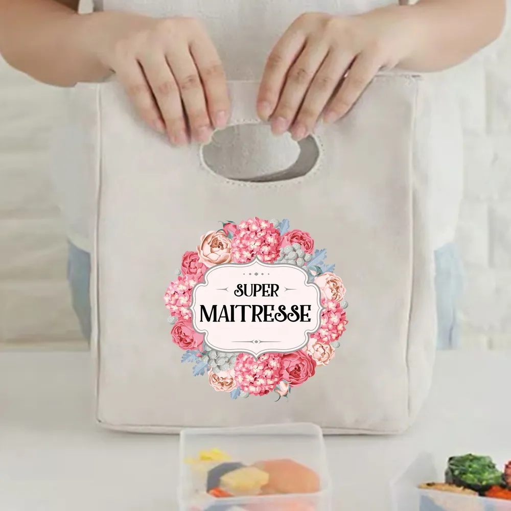 2023 Canvas Lunch Dinner Bags Print Handbag Picnic Travel Breakfast Box Lunchbox School Child Thermal Bag Tote Food Door_voghion.com