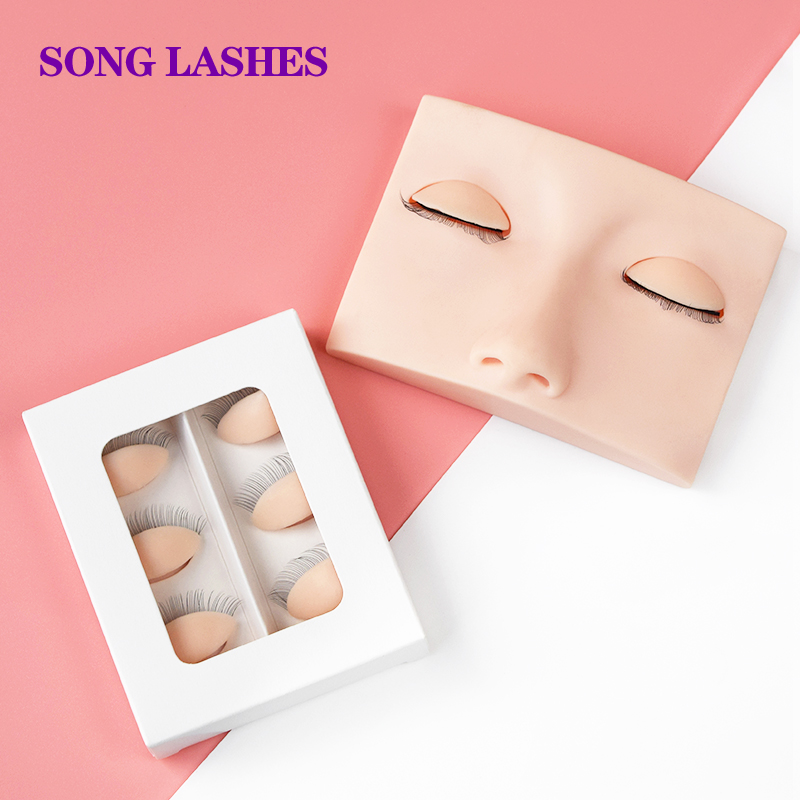 Song Lash Mannequin Head For Eyelash Extension With Practice Silicone Mannequin Head Lashes Extensions  Cosmetic Model Supplies_voghion.com