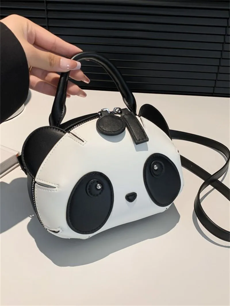 Charmante cartoon panda handtas: modieuze schoudertas voor dames voor dagelijks woon-werkverkeer - lichtgewicht en stijlvol_voghion.com