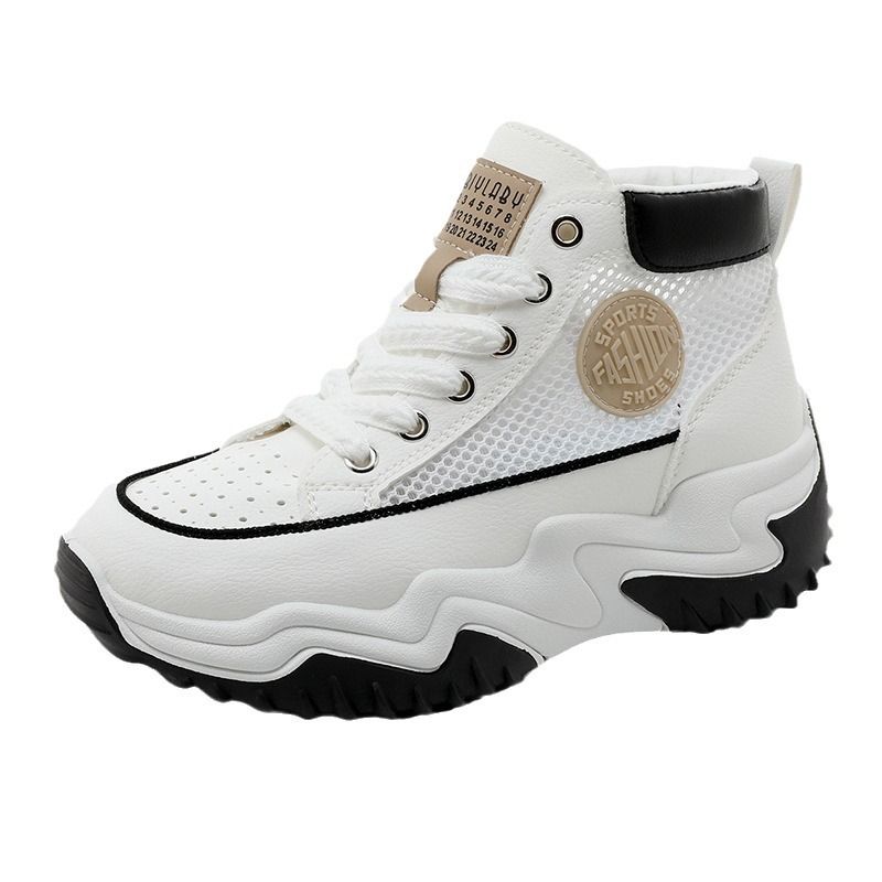 Z308 Neue Stil Weiße Schuhe frauen 2024 Sommer Atmungsaktive High-top Sneakers_voghion.com