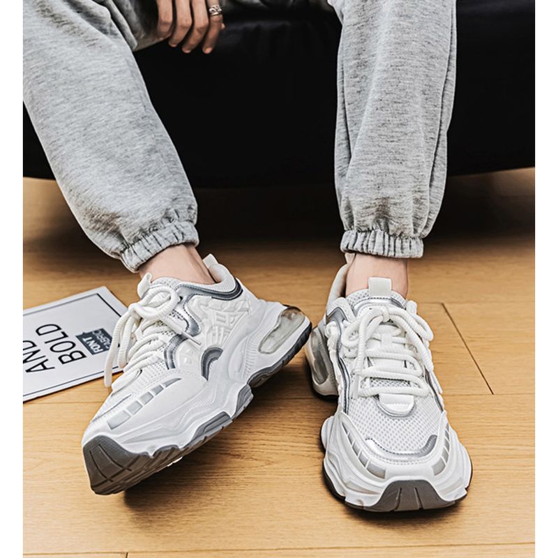 Daddy men 2024 autumn and winter new fashion ins thick sole increase casual sports shoes_voghion.com