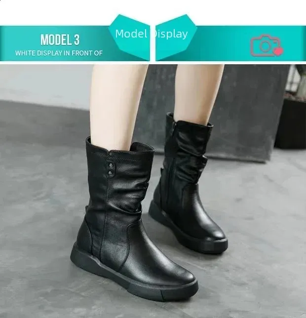 Bottes mi-mollet britanniques polyvalentes pour femmes Martin courtes et fines pour printemps et automne 240719_voghion.com
