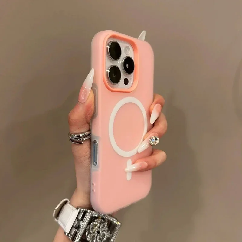 Magnetic Phone Case For Iphone With Magsafe Wireless Charging_voghion.com