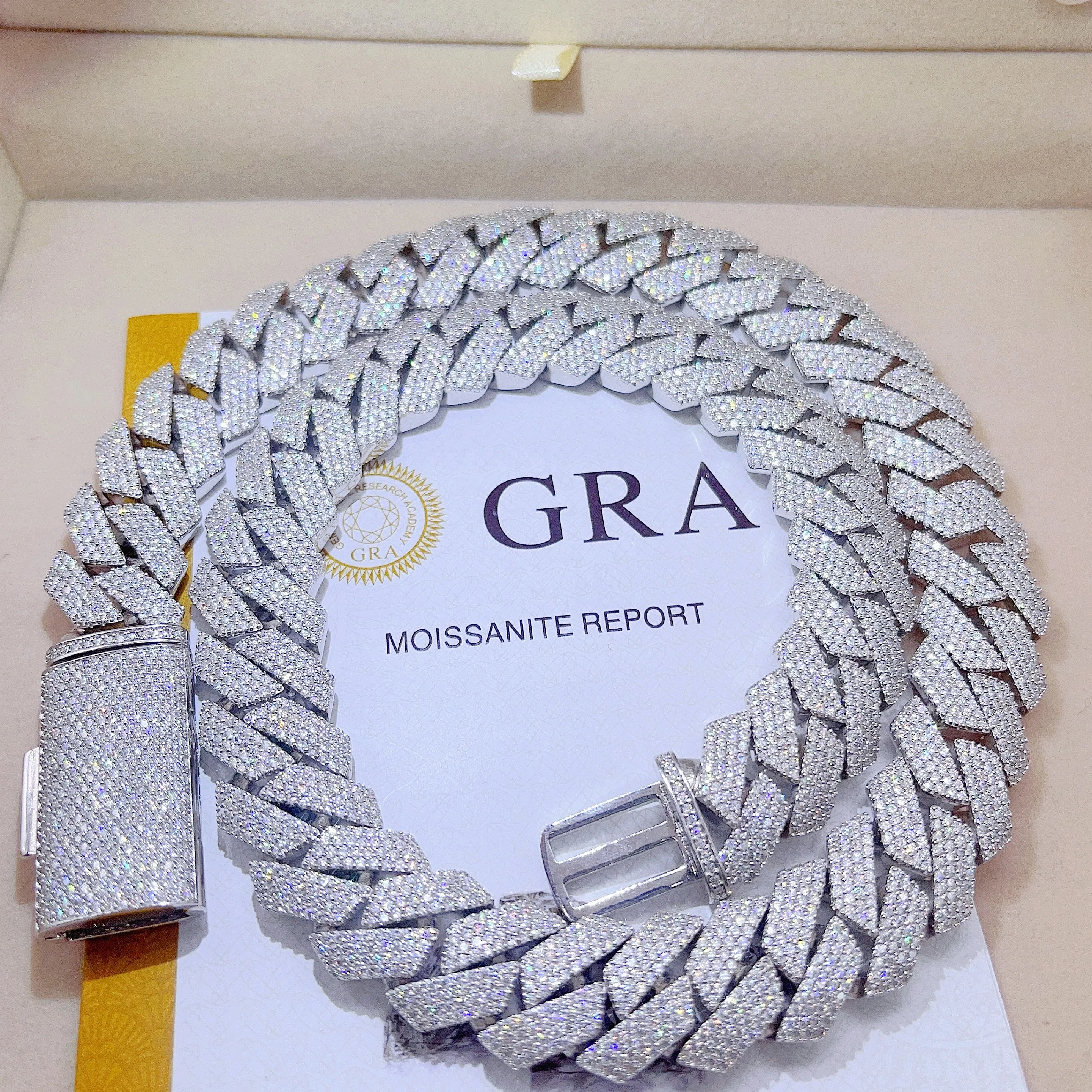 Anhänger Halsketten Iced Out Pass Diamant Tester Sterling Silber Halskette Vvs Moissanite Cuban Link Kette_voghion.com