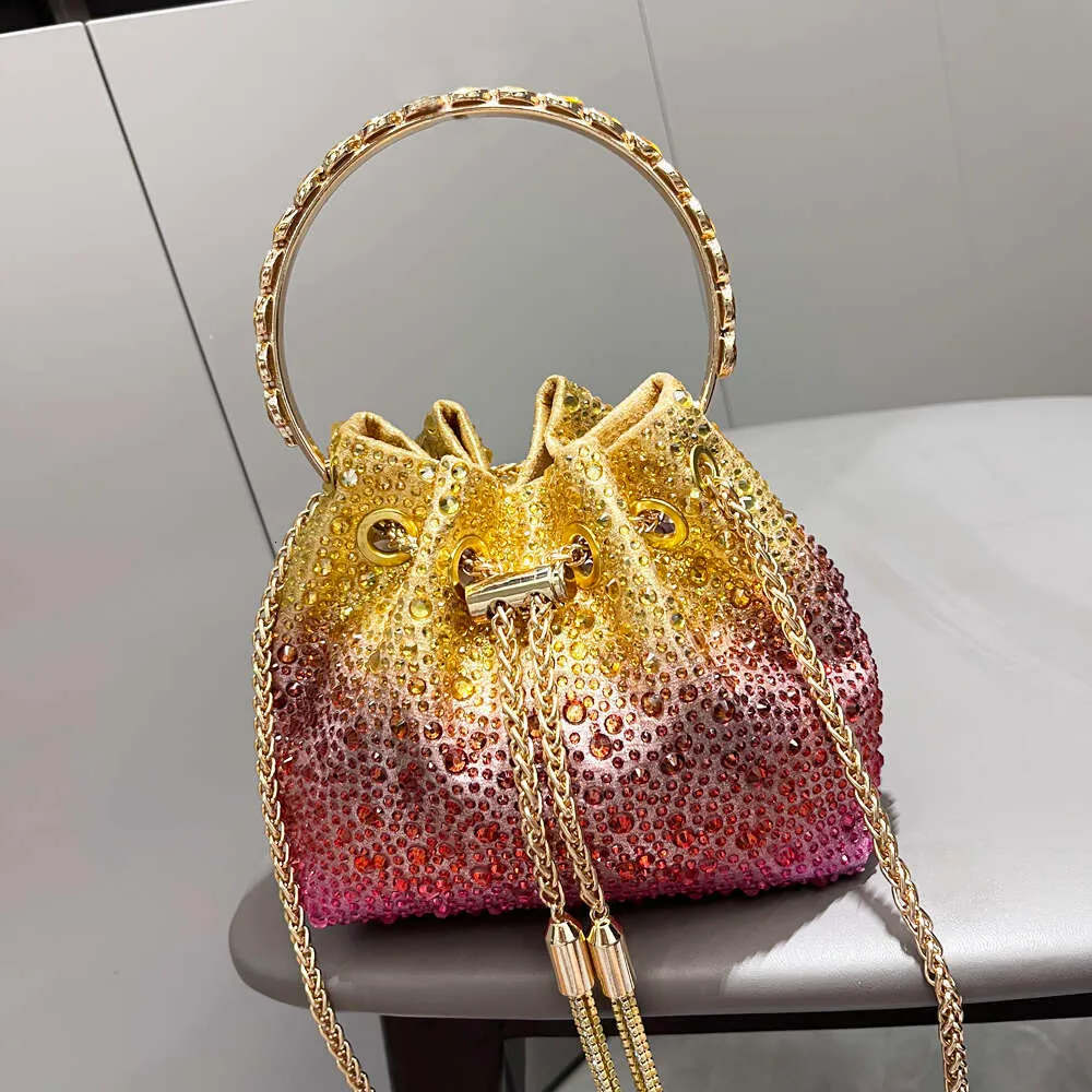Maniglia Rhies Borse da sera e borsa a mano Designer Spalla Borsa a tracolla in cristallo lucido Borsa a secchiello_voghion.com