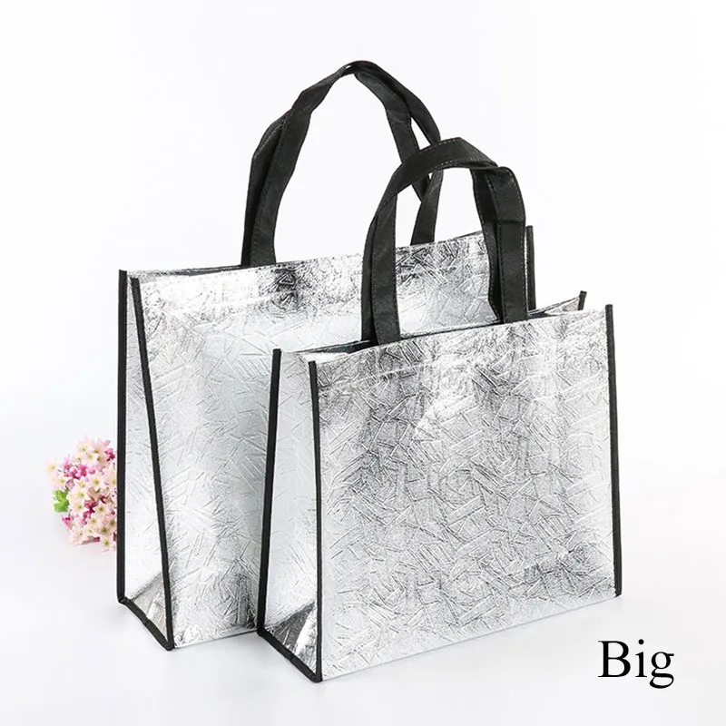 Fashion Waterproof Laser Foldable Eco Large Capacity Reusable Shopping Tote Non-woven Fabric Bag Handbag_voghion.com