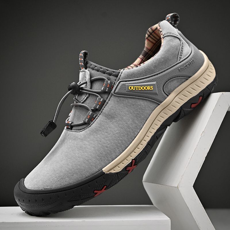 Outdoor Hiking Sneakers Sping Casual Men Shoes Breathable Suede Leather Anti-skid Walking Shoe Hot Sale Footwear_voghion.com