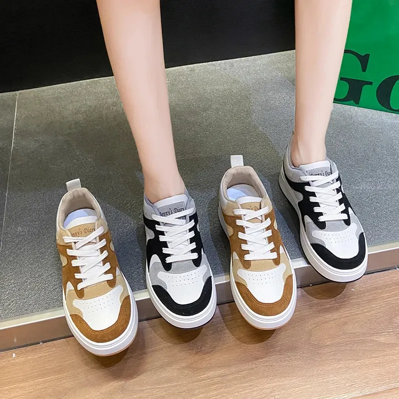 Lapos futócipő platform cipők nyári tavaszi hétköznapi bőr női sportcipő vastag fekete 240809_voghion.com