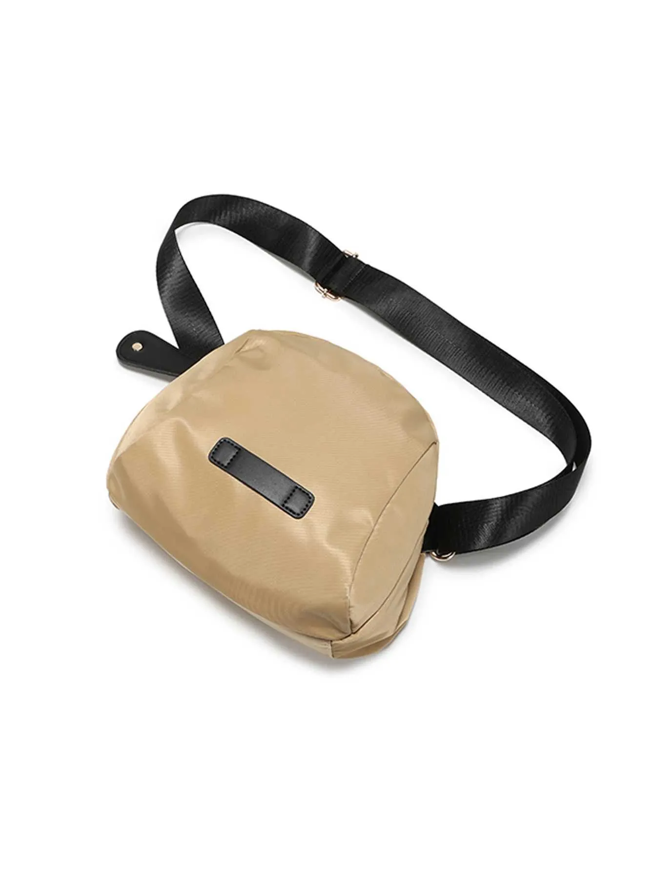 Sac à bandoulière minimaliste décontracté noir de petite taille pour le sport, le rangement en plein air, le nylon, le pack fantaisie C241022_voghion.com
