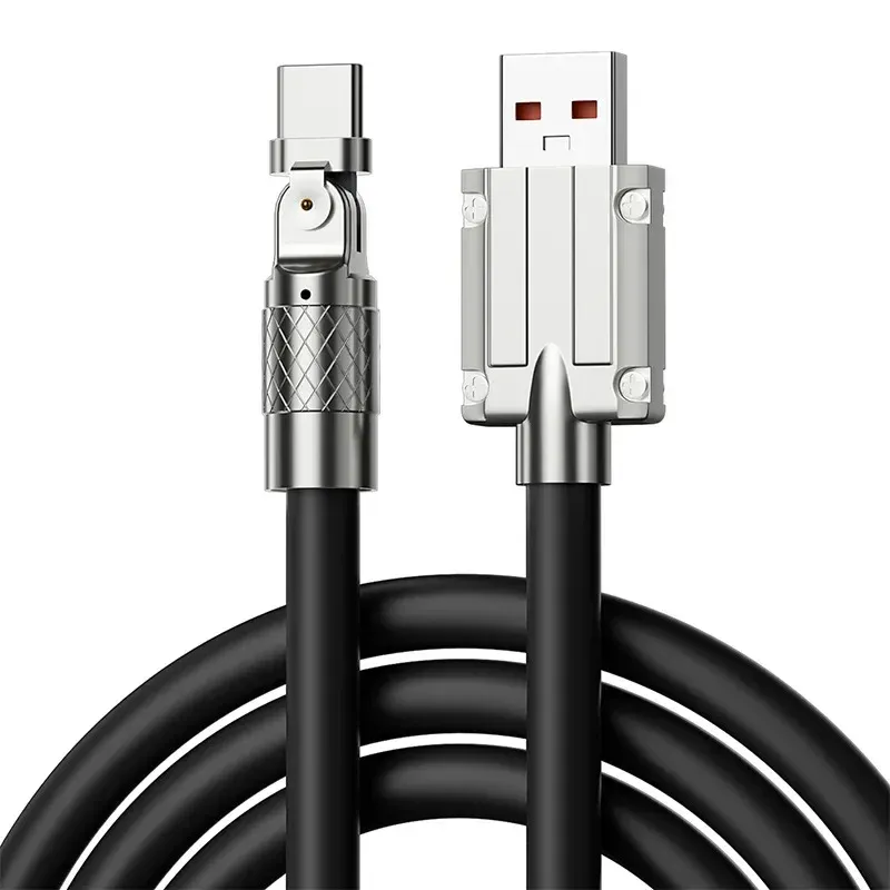 120W 7A Fast Charging Type-C With 180 Degree Rotating Elbow Game Suitable For High-end Mobile Phone Charger USB C Cable_voghion.com