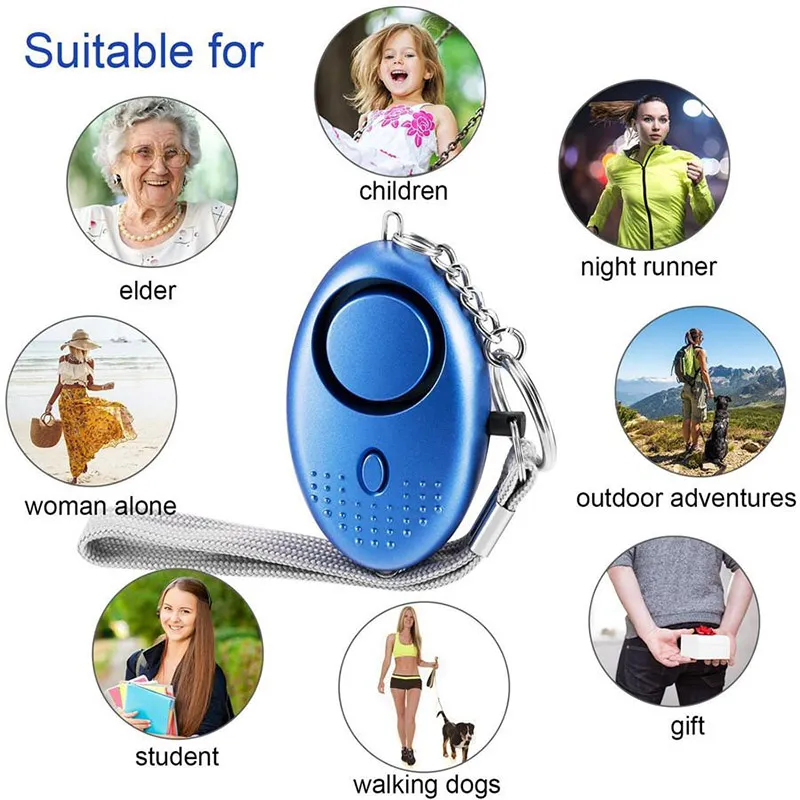 130db Egg Shape Self Defense Alarm Girl Women Security Protect Alert Personal Safety Scream Loud Keychain Alarms_voghion.com