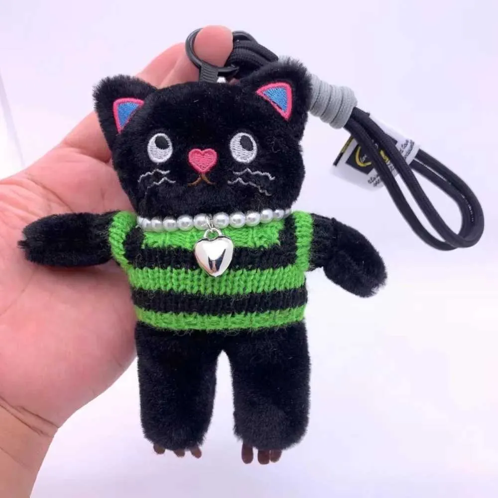 15cm Kaii cat plush pendant animal keychain car key decoration doll girl bag accessories Y241121_voghion.com
