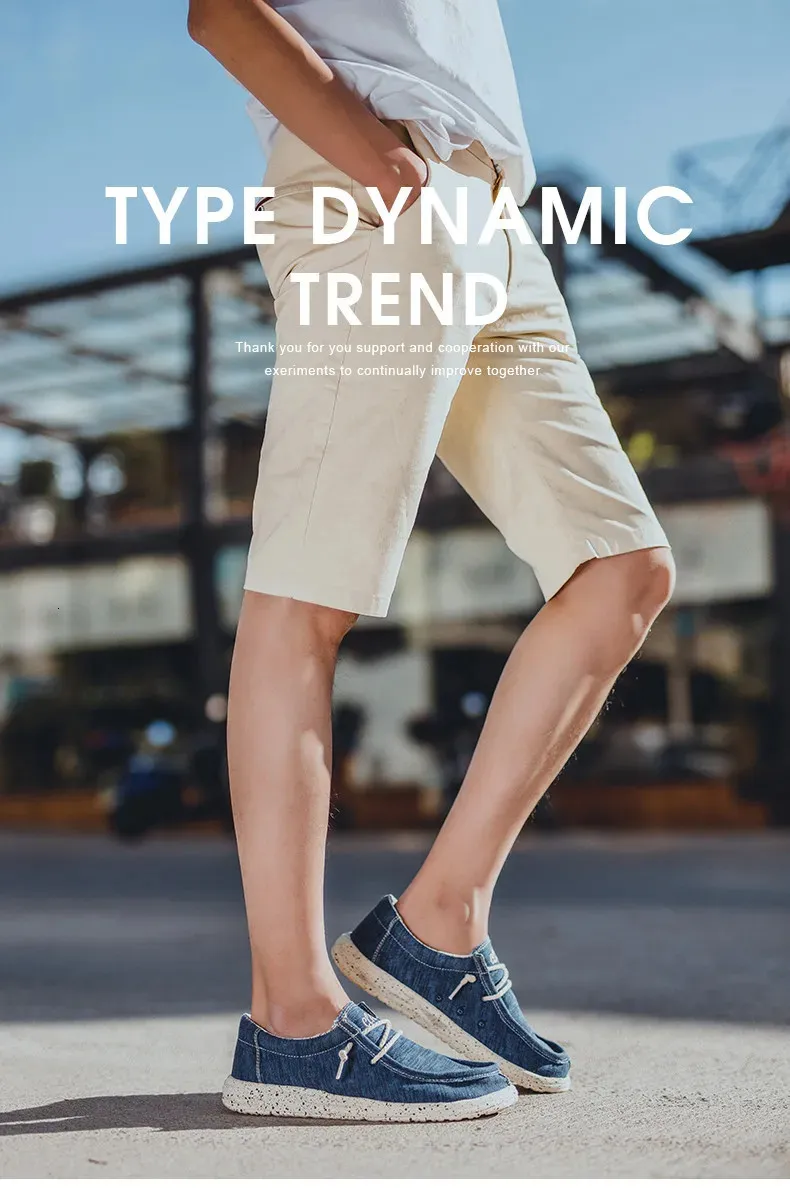 Men's Casual Flat Shoes Comfortable Breathable Canvas Trainers_voghion.com