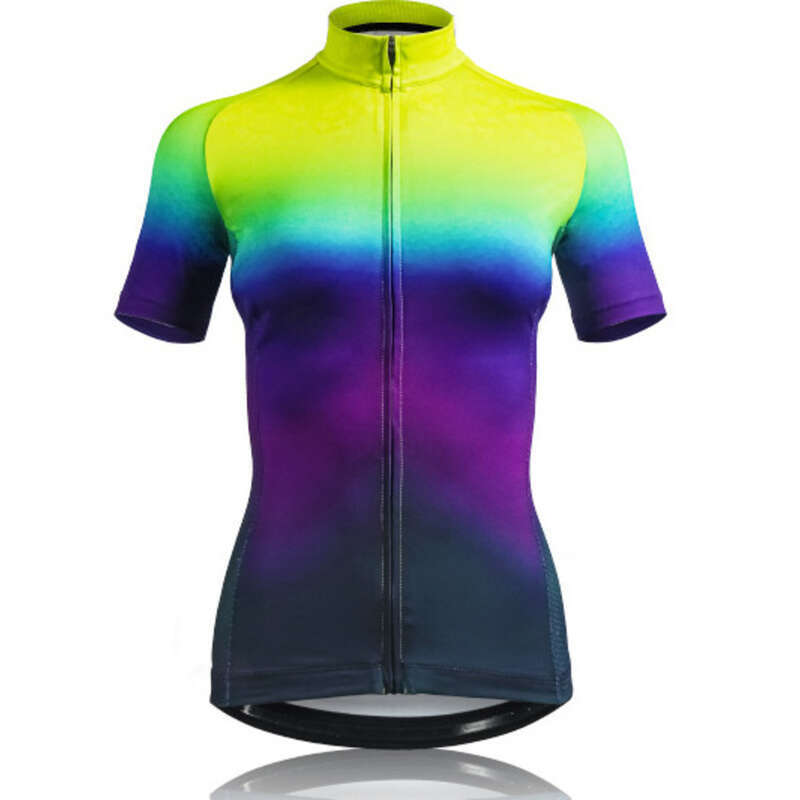 Outdoor Aurora Sommer Straße Radfahren Sport Kleidung Top frauen Kurze Ärmeln_voghion.com