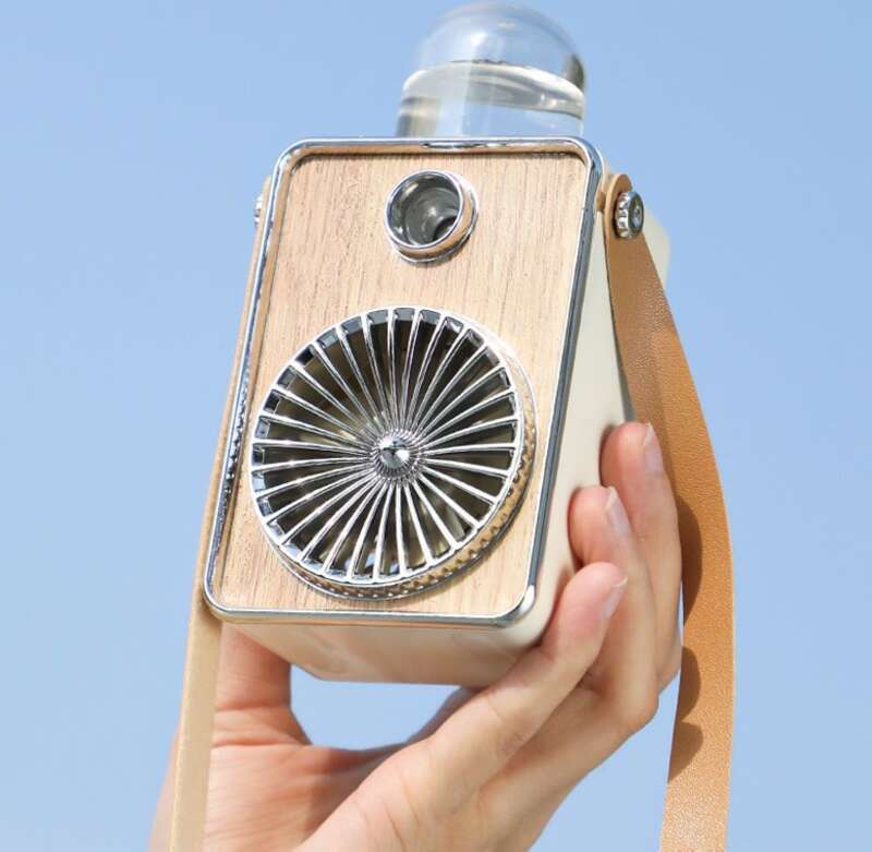 Ventilatore portatile a lunga durata per il collo, piccolo, con ricarica USB, per studenti, mini, spray rigenerante per l'aria._voghion.com