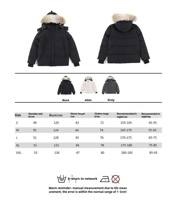 Designer High Quality Mens Jacket Goose Coat Fourrure Down Fur Canadian Wyndham Parka Overcoat Clothing Fashion Style_voghion.com