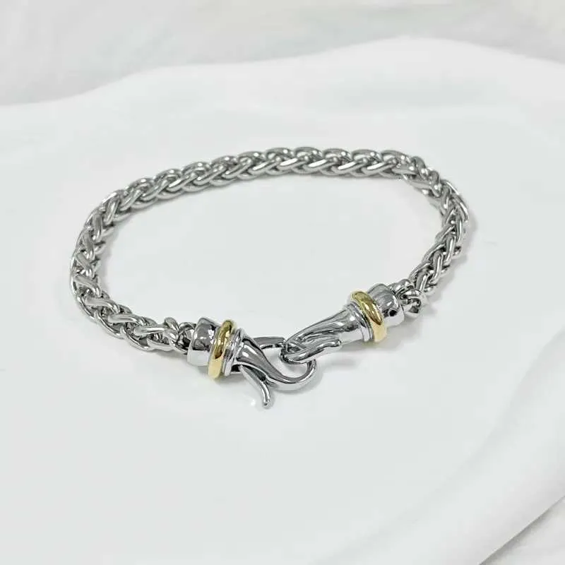 Bracelet Women Bracelets Bangle Hook Designer Sterling Jewelry Woman Charm Bracelet Twisted Wire Buckle Sier With 14k_voghion.com