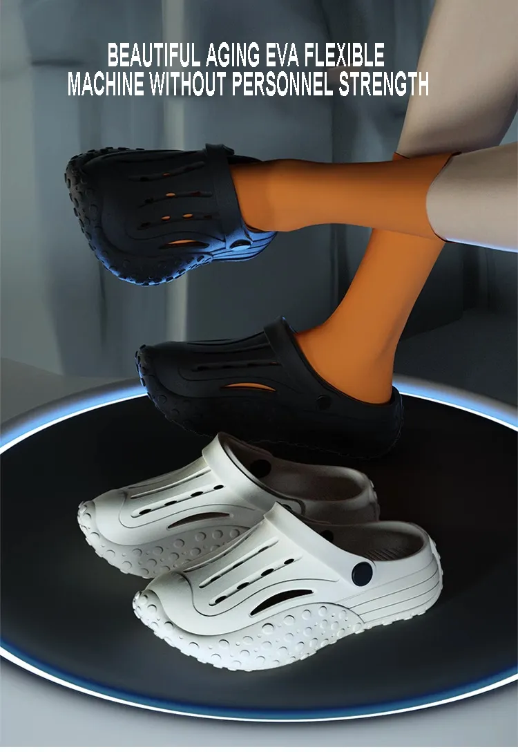 Feeg wie auf Kot treten EVA dick besohlte perforierte Schuhe lässiger Sporttrend zwei tragen Sandalen Männer und Frauen_voghion.com