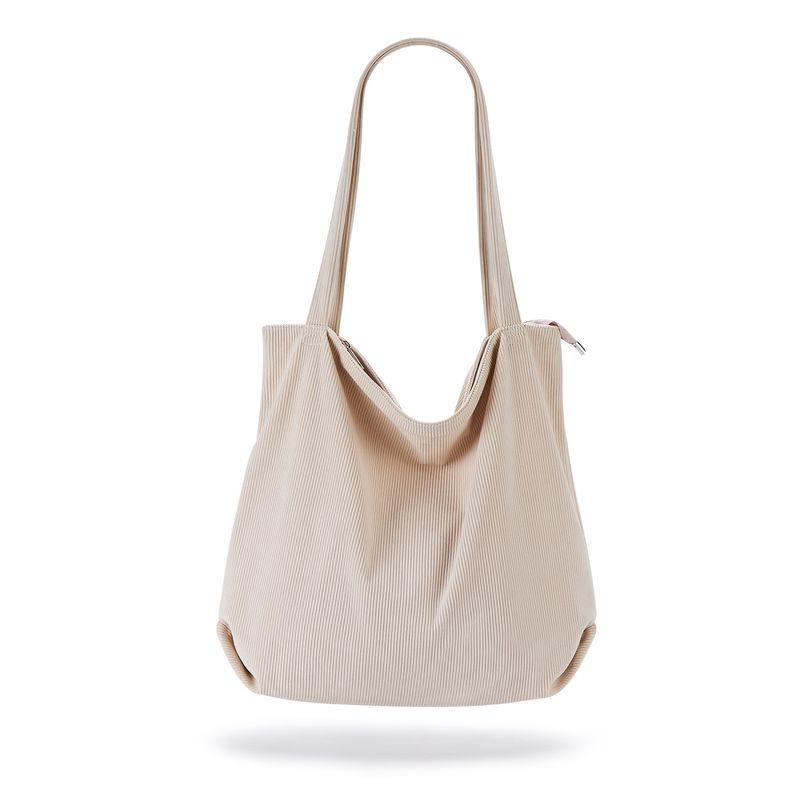 1PC Cord Handtasche Casual Grande Kapazität Einkaufstasche Einfache Retro Schulter Tasche_voghion.com