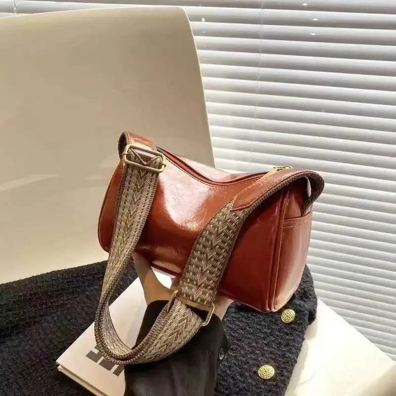 Grøn Mode Retro Læder Dame Skuldertaske Piger Crossbody Pudetaske Dobbelt Stor Kapacitet Dame Håndtaske241103_voghion.com