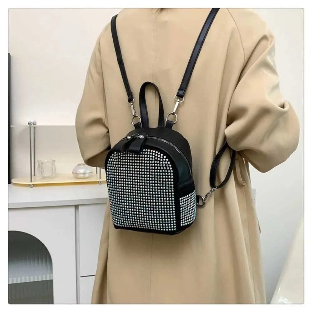 Zaino da donna in PU, piccolo, per ragazze adolescenti, alla moda, per il tempo libero, con cerniera, borsa a tracolla, zaino ad alta capacità, per donne, mini scuola_voghion.com