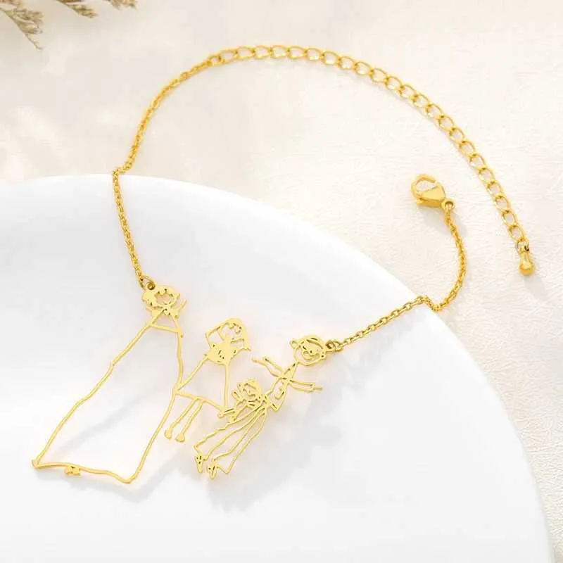 Braceletten Cus Numm Bijouen Edelstahl Handschrëft Ënnerschrëft Bild Nummschëld Charm Bracelet Léifsten Bescht Frënn_voghion.com