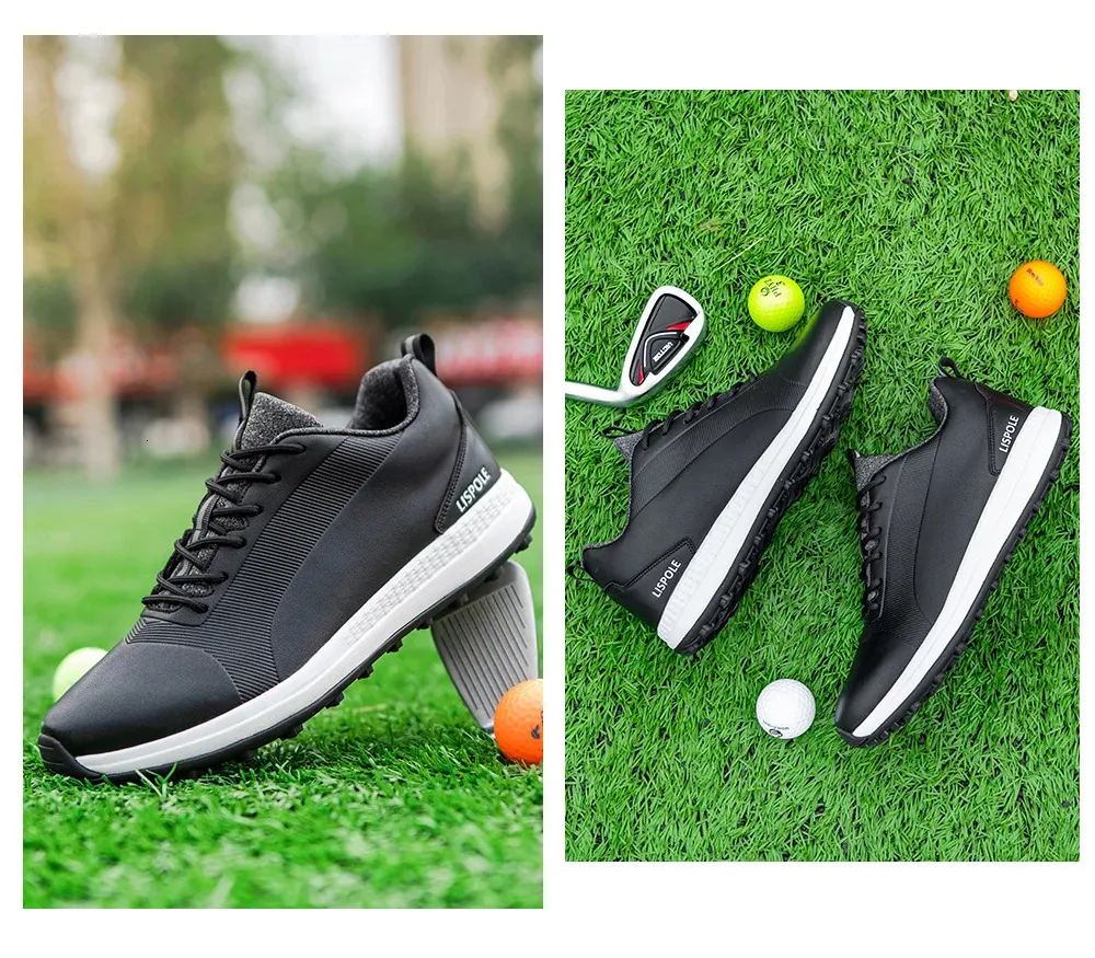 Bequeme Schuhe Herren Große Größe 39-48 Professionelle Spikeless Sneakers Rutschfeste wasserdichte Golf-Walking-Schuhe 241213_voghion.com