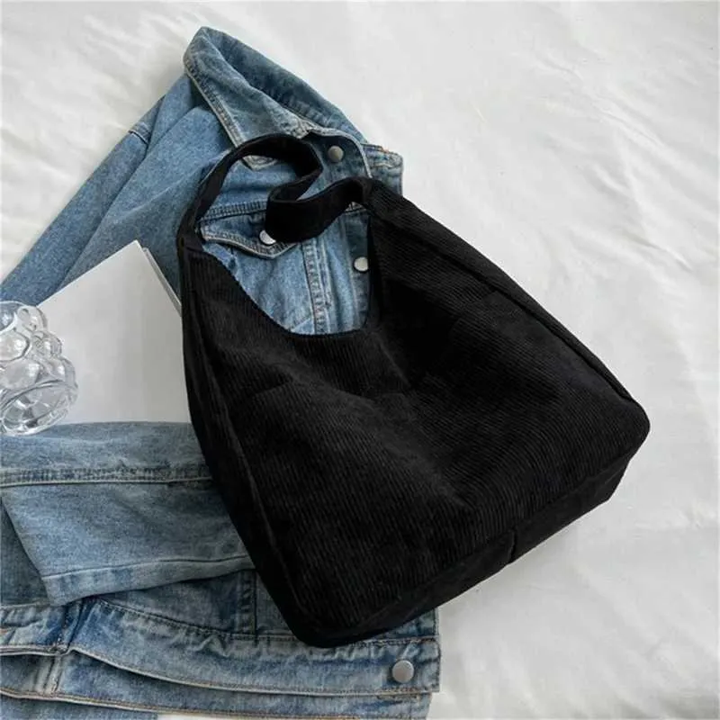 Cord-Umhängetaschen 2024 Damenmode Freizeit College-Stil Shopper Mehrere Taschen Große Kapazität Designer-Handtaschen_voghion.com