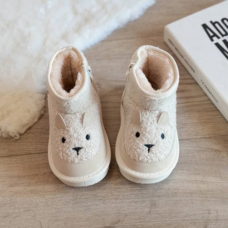 Infant Snow For Children 2025 Cute Cartoon Little Toddler Plush Thick Warm Cotton Shoes Cutefeet Kids Winter Boots Sizes_desvips.com