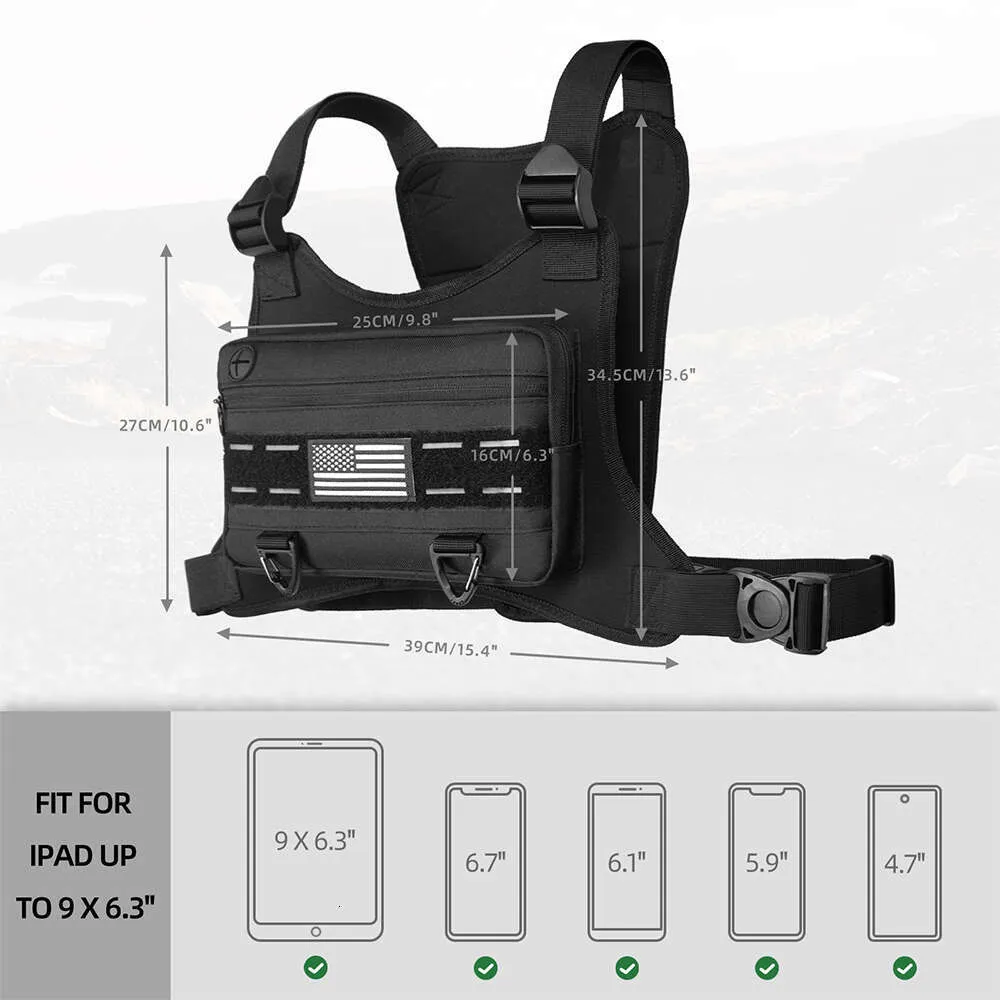 Borsa sportiva per uomo, zaino tattico per pistola, marsupio pettorale antifurto regolabile, marsupio da corsa traspirante_voghion.com