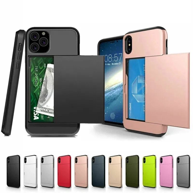 Hybrid Phone Case With Hidden Credit Card Holder For Iphone_voghion.com