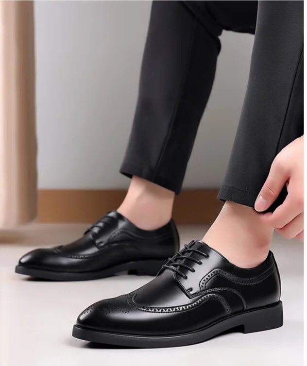 Neue Business-Kleidung Leder Mode British Block Große Herren Schnürschuhe Derby Schuhe 48_voghion.com