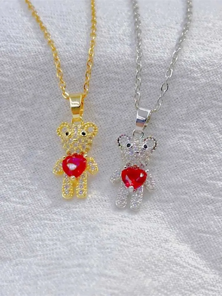 Bear Pendant Necklace Classic Retro Stainless Steel Jewellery_voghion.com