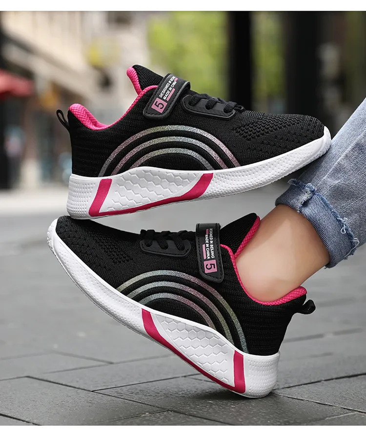 Happysteps Kinder Laufschuhe für Mädchen, Kleinkinder, atmungsaktiv, weich, rutschfest, Sportschuhe für Jugendliche, groß_voghion.com