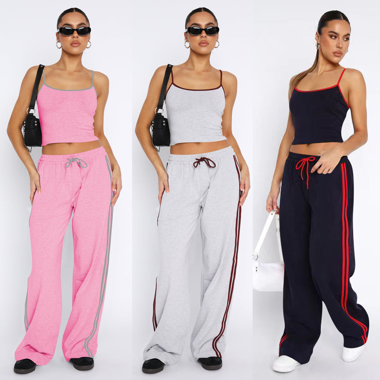 Women’s Clothing New Fashion Sexy Sling Pull Two Piece Suit