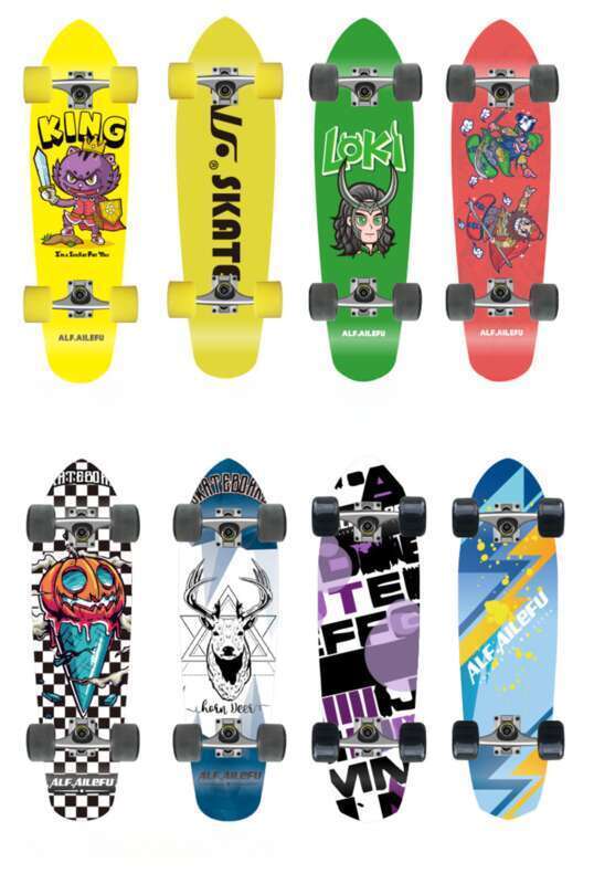 Street Brushing Big Small Fish Male And Female Skateboarding Children Commuting Adult Professional Board Four-wheel_voghion.com